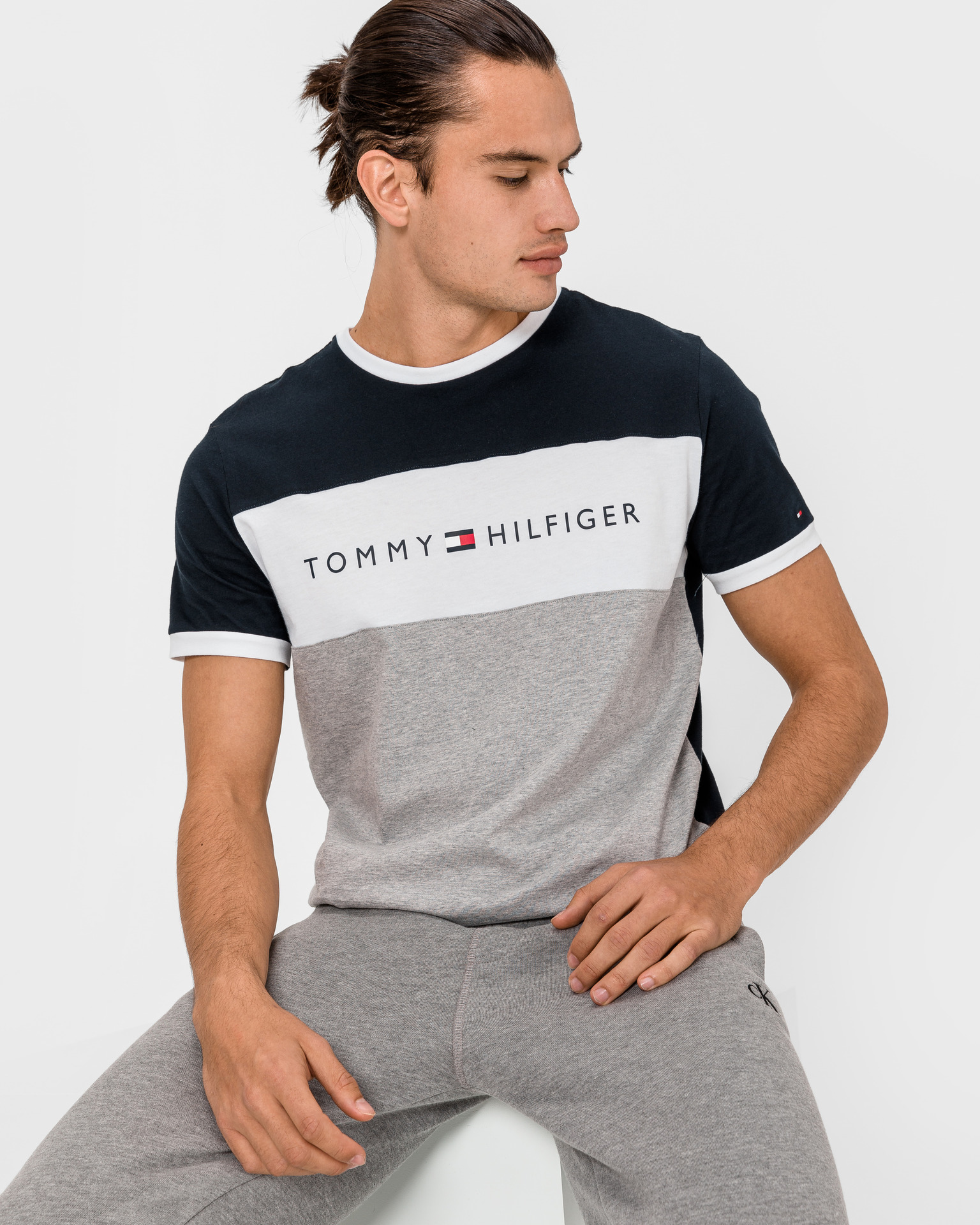 Obrázok Tričko na spanie Tommy Hilfiger | Modrá Šedá | Pánske | L