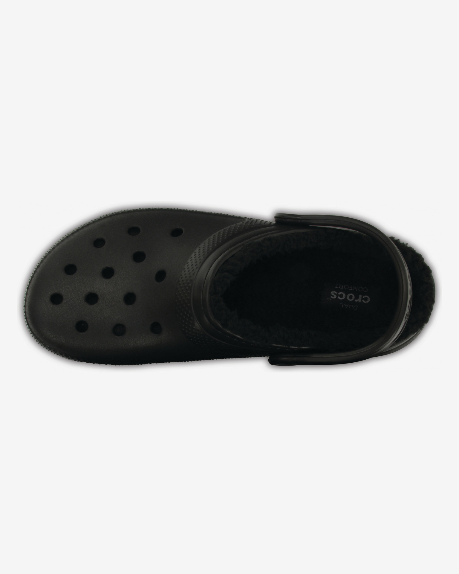 classic fuzz lined crocs white